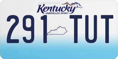 KY license plate 291TUT