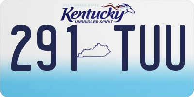 KY license plate 291TUU