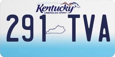 KY license plate 291TVA