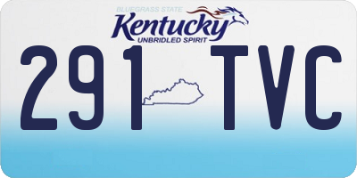 KY license plate 291TVC