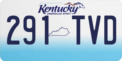 KY license plate 291TVD