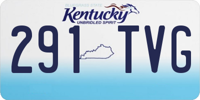 KY license plate 291TVG