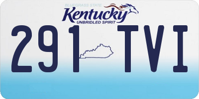 KY license plate 291TVI