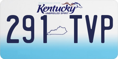 KY license plate 291TVP