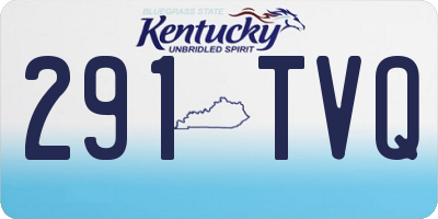 KY license plate 291TVQ
