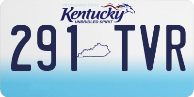 KY license plate 291TVR