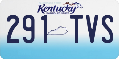 KY license plate 291TVS