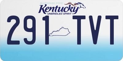 KY license plate 291TVT