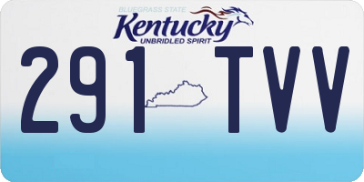KY license plate 291TVV