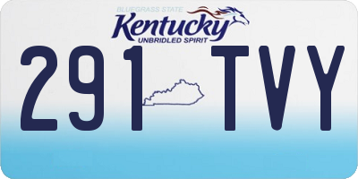 KY license plate 291TVY