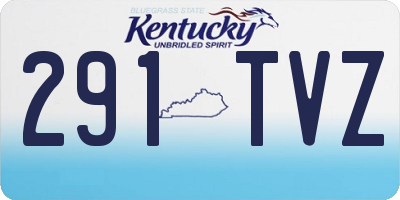 KY license plate 291TVZ