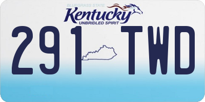 KY license plate 291TWD