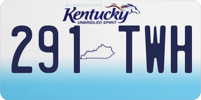 KY license plate 291TWH