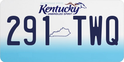 KY license plate 291TWQ