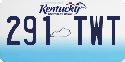 KY license plate 291TWT