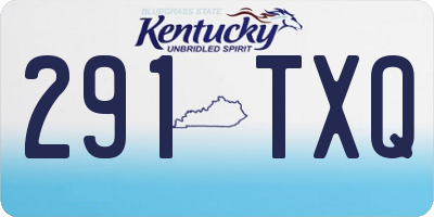 KY license plate 291TXQ