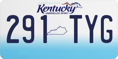 KY license plate 291TYG