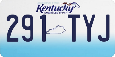 KY license plate 291TYJ