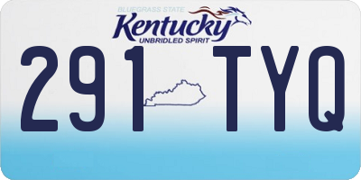 KY license plate 291TYQ