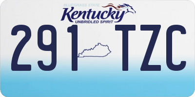 KY license plate 291TZC