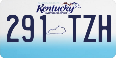 KY license plate 291TZH