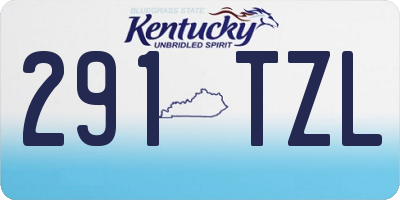 KY license plate 291TZL