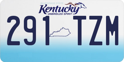 KY license plate 291TZM