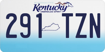 KY license plate 291TZN