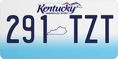 KY license plate 291TZT