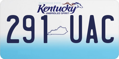 KY license plate 291UAC