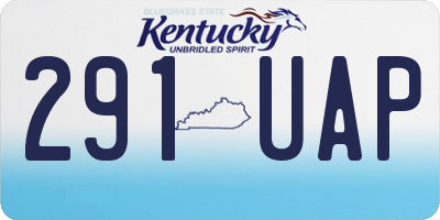 KY license plate 291UAP