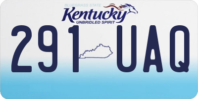 KY license plate 291UAQ