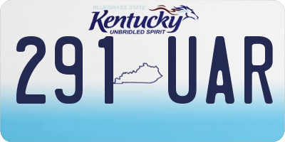 KY license plate 291UAR