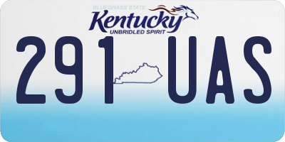 KY license plate 291UAS
