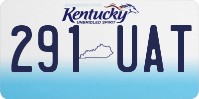 KY license plate 291UAT