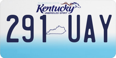 KY license plate 291UAY