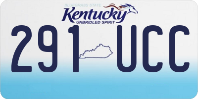 KY license plate 291UCC