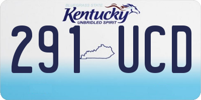 KY license plate 291UCD