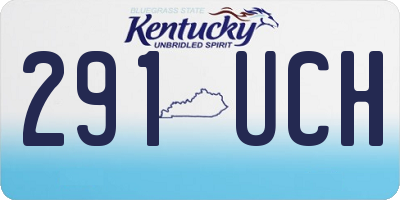 KY license plate 291UCH