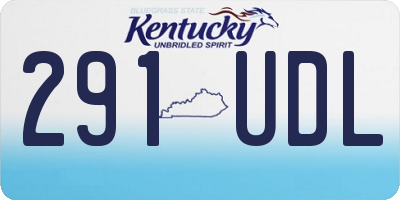 KY license plate 291UDL