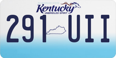 KY license plate 291UII