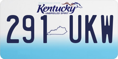 KY license plate 291UKW