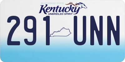 KY license plate 291UNN