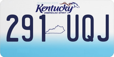 KY license plate 291UQJ