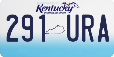 KY license plate 291URA