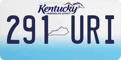 KY license plate 291URI