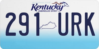 KY license plate 291URK