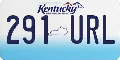 KY license plate 291URL