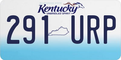 KY license plate 291URP