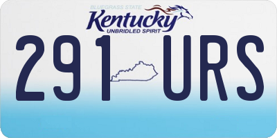 KY license plate 291URS